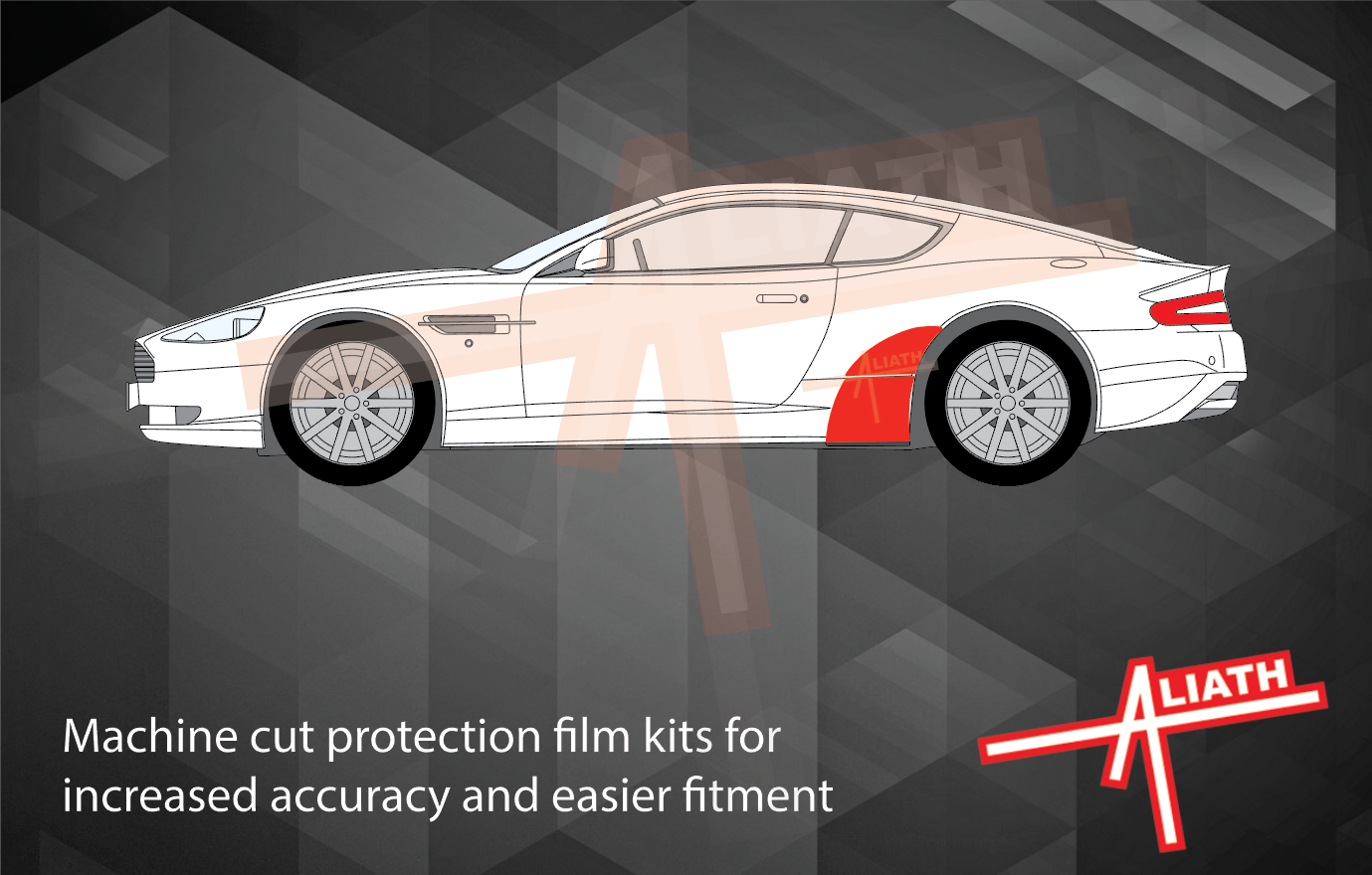 Fits Aston Martin DB9 200412 Arch QTR Stone Chip Guard Paint Protection Film eBay