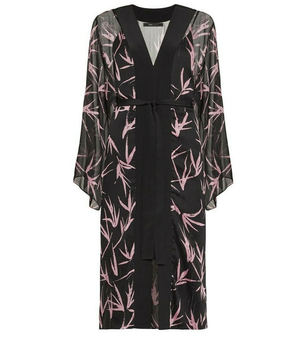 SALE!【BCBG MAXAZRIA】Kimono Dress $298 NWT BCBGMAXAZRIA SzM BAMBOO BRANCHES KIMONO SLEEVE ROBE