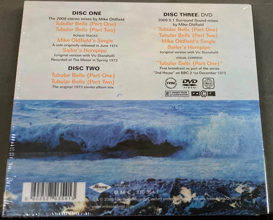 Mike Oldfield: TUBULAR BELLS - 2CD + DVD Deluxe Edition - Mercury 2009 - NEU/OVP - Bild 2 von 3