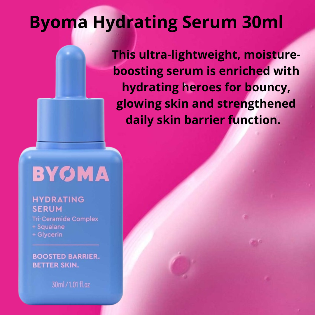 Byoma Hydrating Serum, Brightening Serum, Clarifying Serum 30ml Each