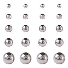 1000pcs 3-8mm Stainless Steel Loose Spacer Beads Hollow Tiny Smooth Rondelle