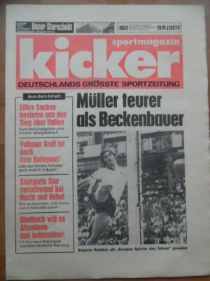 KICKER 105 - 30.12. 1970 Gerd Müller Löhr boxen Eishockey  Schwimm-Rekorde