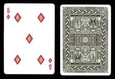 1 x playing card Theory11 High Victorian - 5 of Diamonds ZT 39