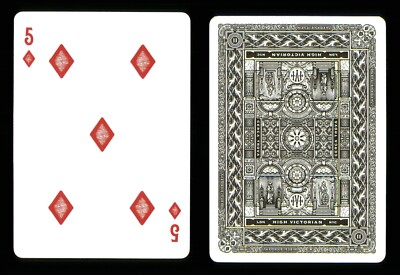 1 x Spielkarte Theory11 High Victorian - 5 of Diamonds ZT 39