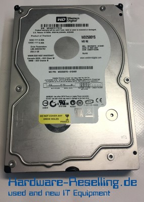 WD Western 250GB 3.5 " WD2500YS-01SHB1 DSBHYT2CHN Lba ...