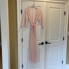 Donna Richard for Gilligan  O'Malley Robe Womens Pink Lace Wrap L/XL