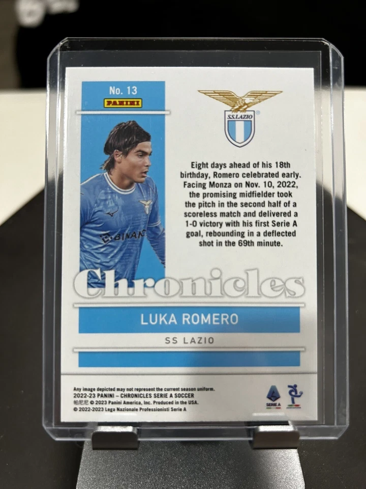 LUKA ROMERO 2022-23 Panini Chronicles ASTRO RC Series A #13 SS LAZIO - Image 2 of 2