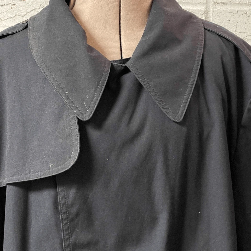 Gabardina DPSC vintage para hombre de American Apparel talla 42S negra militar Foto 3 de 4