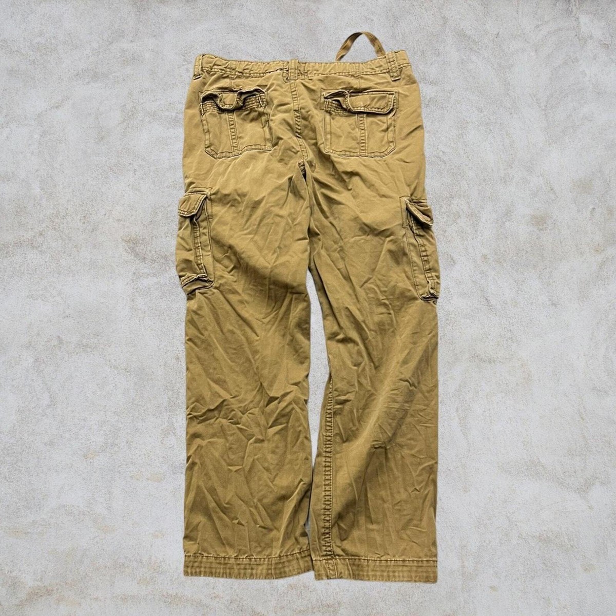 VINTAGE Y2K AEROPOSTALE BAGGY TAN KHAKI CARGO STYLE PANTS