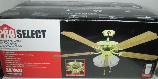Libco International 5 Light Polish Brass Ceiling Fan Light Kit