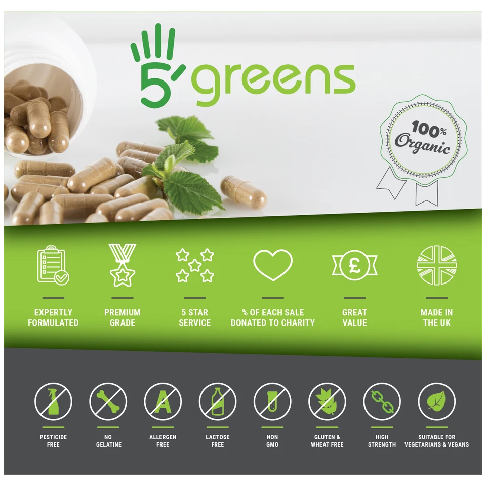 Lions Mane Mushroom Extract Capsules 10,000mg 240mg Polysaccharides Strong Vegan - Image 4 of 4