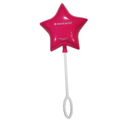 Accesorio de cumpleaños globo estrella rosa muñeca American Girl 10" de plástico - Imagen 1 de 2