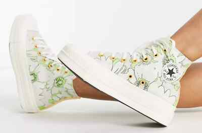Converse Chuck Taylor All Star Lift Hi Platform Summer Floral Sz. 8