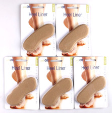 5 Pairs of PediONE Fabric Shoe Pads Cushion Liner Grip Back Heel Inserts Insoles