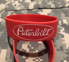 2x PETERBILT Silicone Bracelet 1  Wide, Limited Qty. Veteran Operated