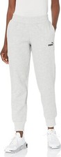 Authentic PUMA Women's Essential Fleece Sweatpants Gray NEW