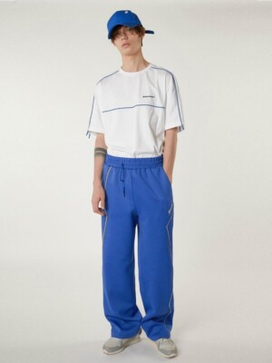 New with Tags ADER ERROR Blue Thunder Wide Reflective Track Pants size 1/S/30