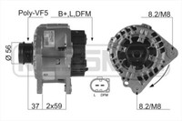 ERA Lichtmaschine Generator 140A 14V FüR Audi A4 Avant 1.9 TDI 2.0