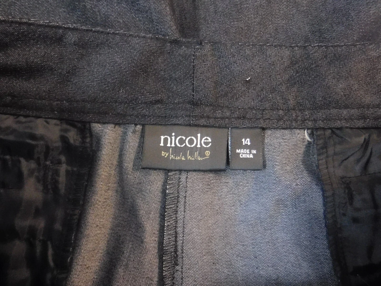 nicole-miller straight fit boot pants