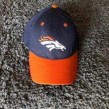 NFL Team Apparel Denver Broncos Hat Blue Orange Adjustable Logo Football