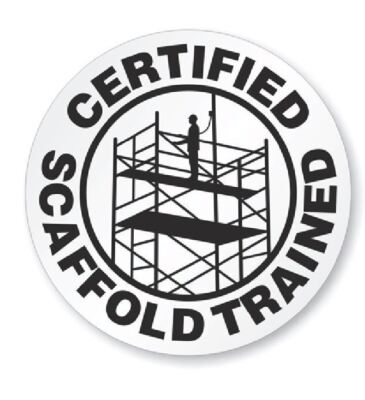 Certified Scaffold Trained Hard Hat Sticker Decal