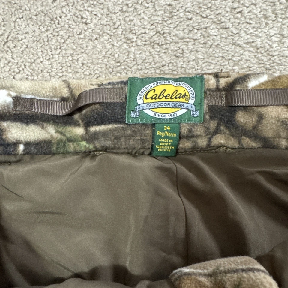 Cabela's WindShear Legacy Fleece Camo Pants Realtree 34W - Image 3 of 4