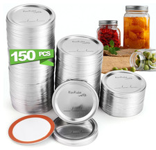150 Canning Lids Regular Mouth 2.76In Leak-Proof Mason Jar Lids for Ball/Kerr