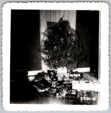 Vtg Color Snapshot Christmas Tree With Gifts 1960s