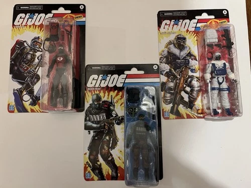GI Joe Classified Wave 2 Complete Set of 3 COBRA EEL, BEACH HEAD, SNOW SERPENT!