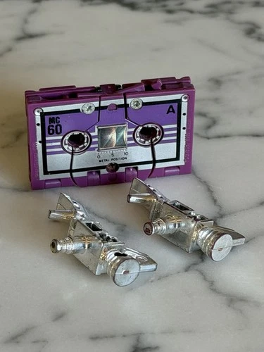 Vintage Hasbro G1 Transformers Cassette Ratbat 1986 100% COMPLETE SILVER Weapons