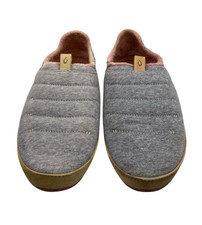 OluKai Lania Slippers Comfort Lounge Slip On Shoes Quilted Gray Pink Size 10