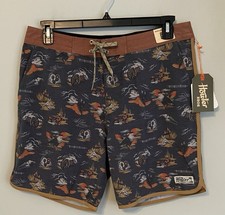 NWT Howler Brothers Men's Brufa Caracara County Boardshorts 8"Inseam Size 34