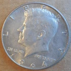 1964 D 90% Silver Kennedy Half Dollar Actual coin pictured [#103D]