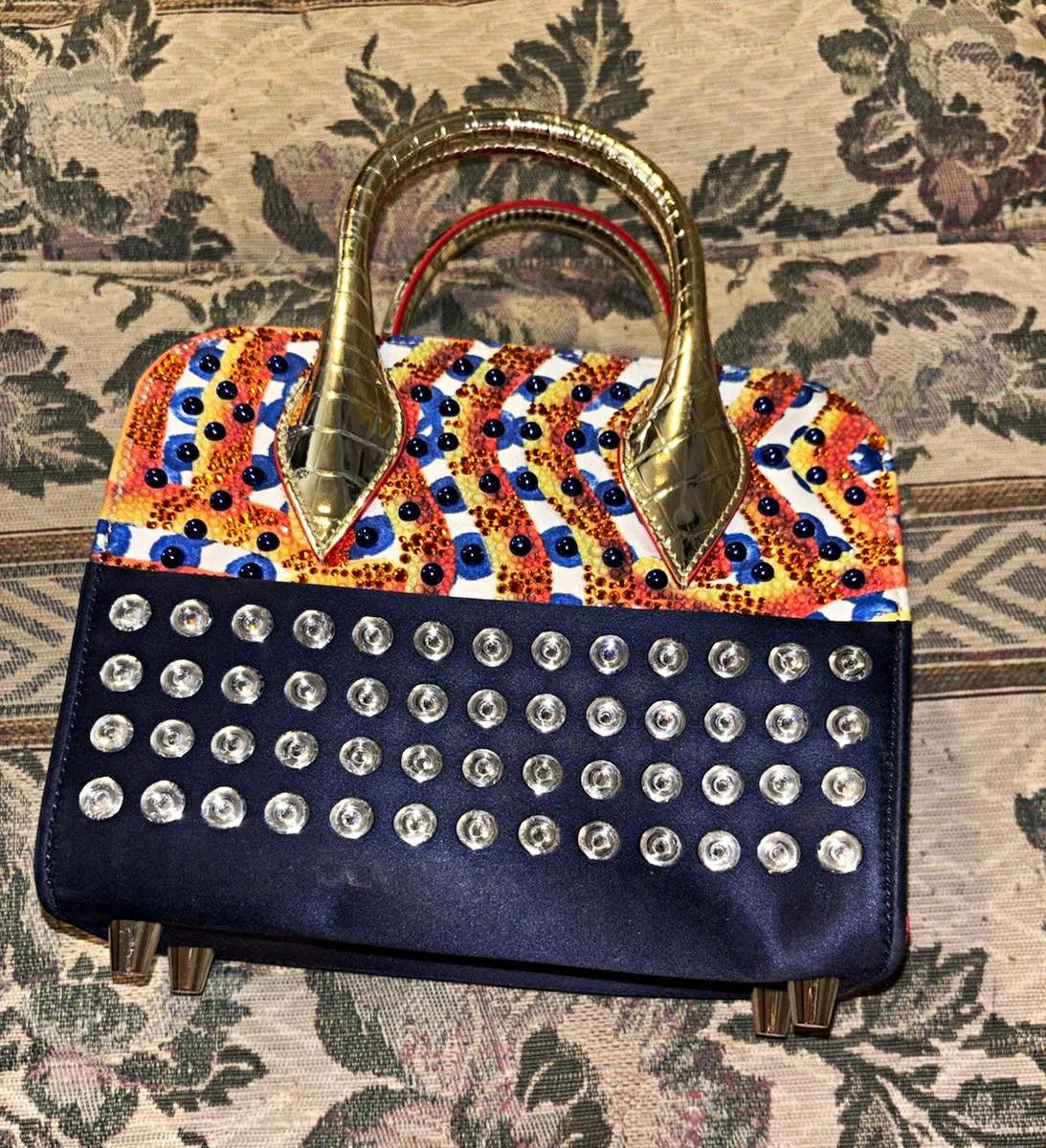 Christian Louboutin Women's Leather Exterior Blue Bags & Handbags