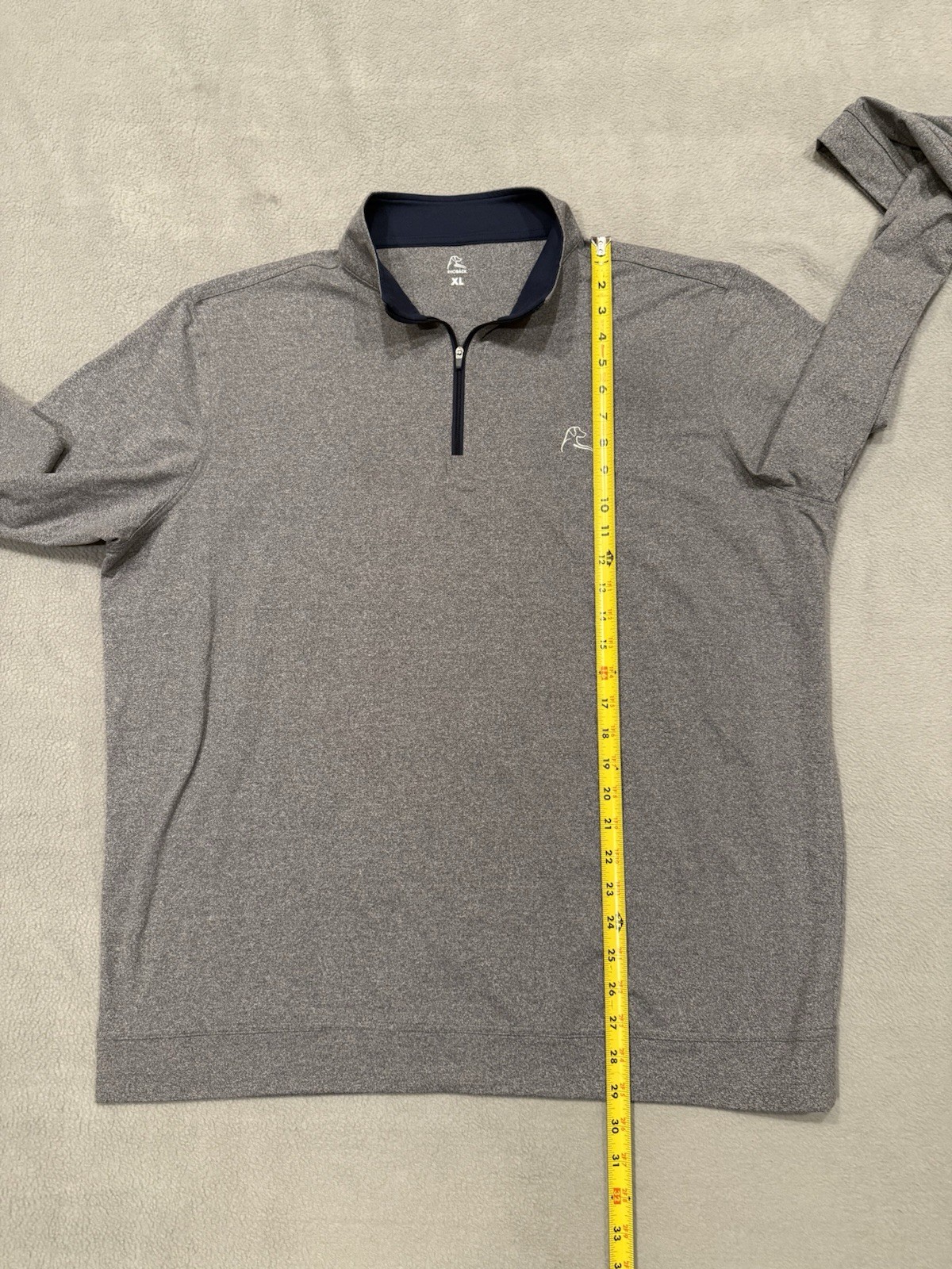 Rhoback Solid Performance Q-Zip Gray 1/4 Zip Pull… - image 3