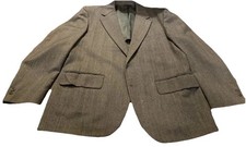 suit jacket Coat Palm Beach 100% Wool made in USA Gray & Eddy 20 Pit 2 Pit EUC
