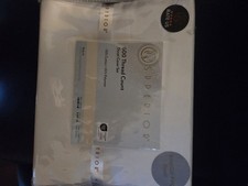 King/Cal King Duvet Cover W/Shams by Superior - White- 600 Thread Count 106x92