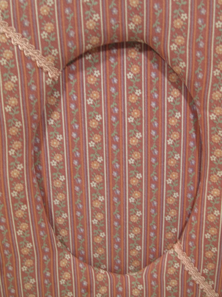 Álbum de fotos floral acolchado de encaje de tela hecho a mano de colección rosa 13"x 13" años 80 Foto 3 de 4