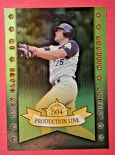 2001 Donruss Production Line Die Cuts pl35 Troy Glaus SLG SER #'D 018/604