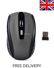 BLACK WIRELESS CORDLESS 2.4ghZ MOUSE USB DONGLE OPTICAL SCROLL FOR PC LAPTOP MAC
