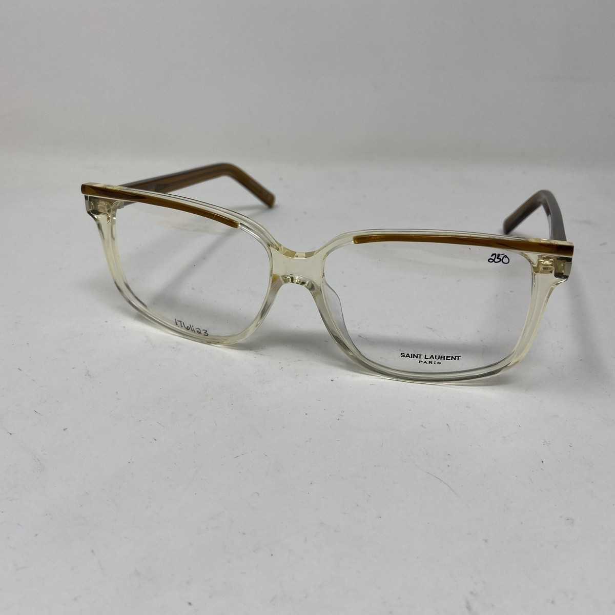 SAINT LAURENT EYEWEAR SL599 OPT 003 58-14-145 CLEAR BROWN 