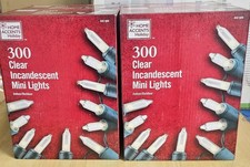  4 Home Accents Holiday 300Light Clear Incandescent Mini Lights