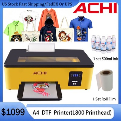 A4 Epson L800 Printhead T-Shirt Printer Flatbed Inkjet Printer & 5x500ml DTF Ink