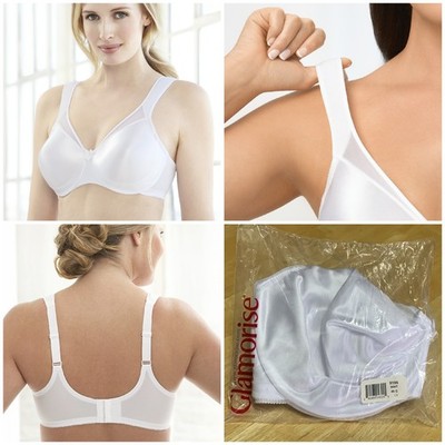 Glamorise Wonderwire Seamless Molded T-Shirt Bra Underwire Padded-Straps 46C NIP