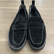 Vionic Uptown Penny Loafer-Black Suede-US 7-Rubber Sole