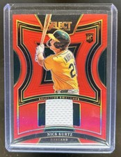 2025 Panini Select Nick Kurtz Selective RC Jersey Red Prizm #/99 A's