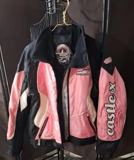 Castle X Warm Riding Jacket Womens Size M Pink Charm Racing Snowmobiling Coat