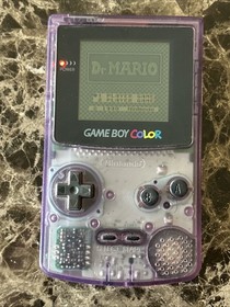 Nintendo Game Boy Color Console Atomic Purple CGB-001 Tested With Dr. Mario
