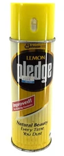 Vintage 1989 SC Johnson Wax Lemon Pledge Furniture Polish 14 Oz Aerosol Can
