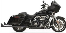 Bassani 95-2016 Harley Touring Black True Dual Fishtail Slip-On Mufflers 36"